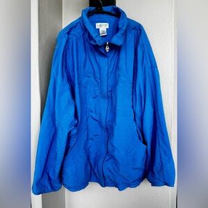 Vintage Lavon By Cheerful Corp Long Sleeve Full Zip Lined Windbreaker Blue Large